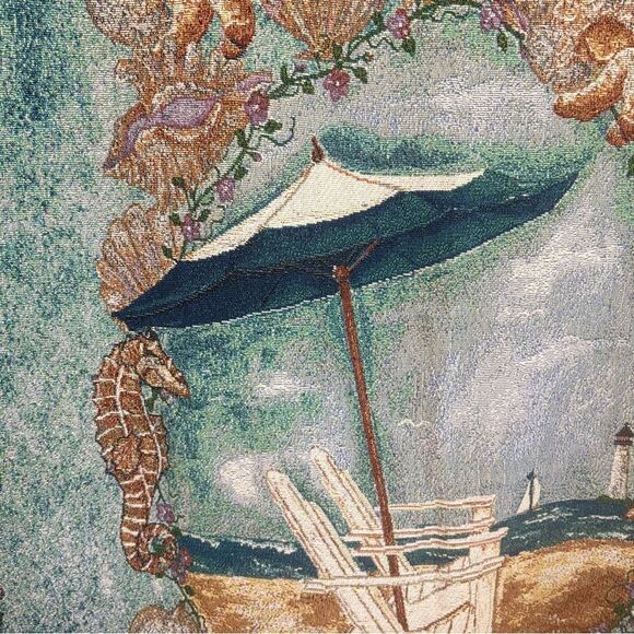 Kathy Hatch Beach Scene Tapestry Throw Blanket - Picture 6 of 10